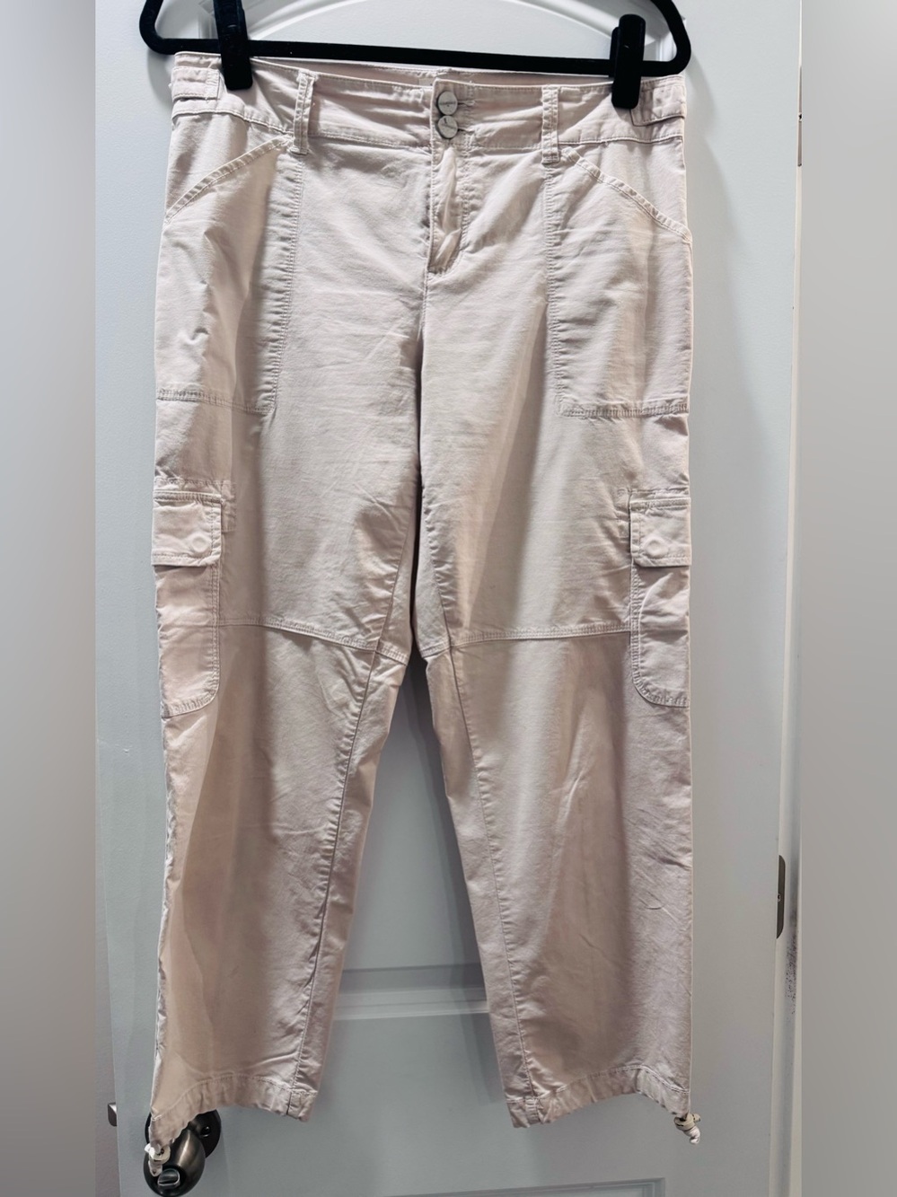 Sanctuary Womens Cream Cargo Pants with Side Pockets